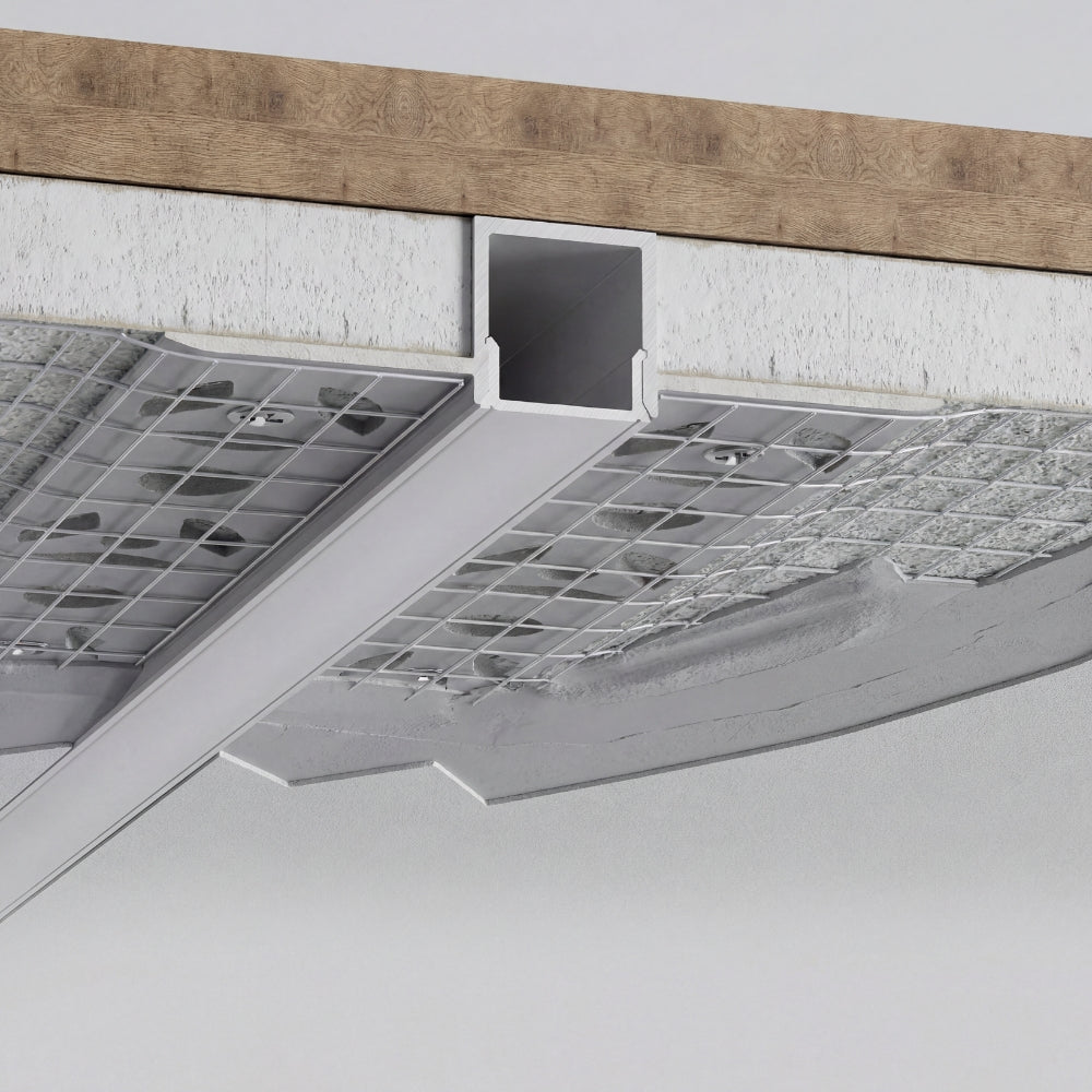 Canolight Trimless recessed 8ft Silver aluminum profile 5515 with endcap