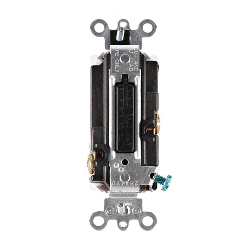 LEVITON 15 Amp, Rocker Switch, Single-Pole, Quiet Switch, Commercial Spec Grade