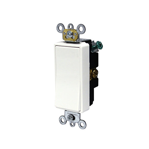 LEVITON 15 Amp, Rocker Switch, Single-Pole, Quiet Switch, Commercial Spec Grade