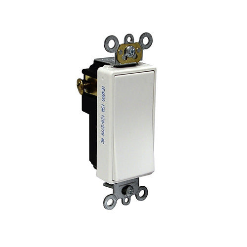 LEVITON 15 Amp, Rocker Switch, Single-Pole, Quiet Switch, Commercial Spec Grade