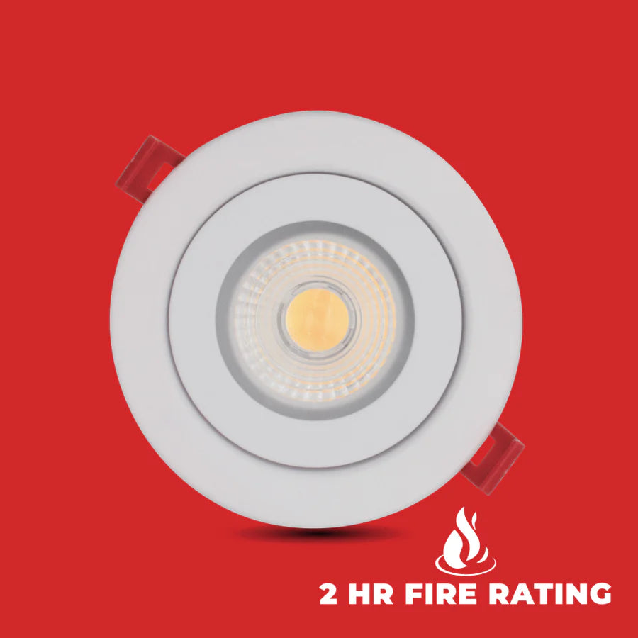 Ortech SLIM6FL+FR-5CCT 6" Fire Rated Slim Led Dimmable Floating Gimbal Downlight