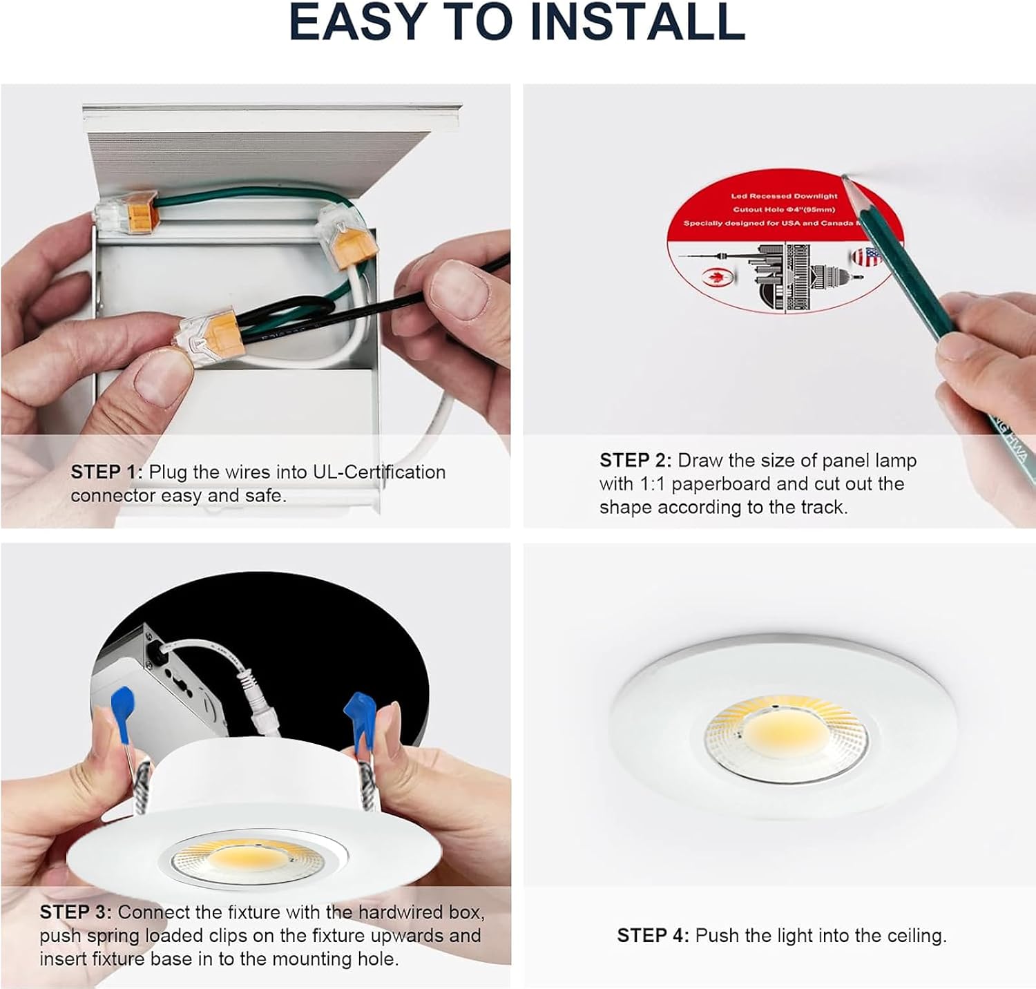 3‘’  Slim Gimbal LED-Round, 8w, White，4000K,