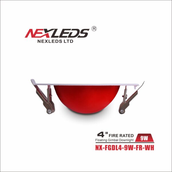 NEXLEDS NX-FGDL4-9W-FR-WH 4" 2 hour Fire-Rated Gimbal Pot light