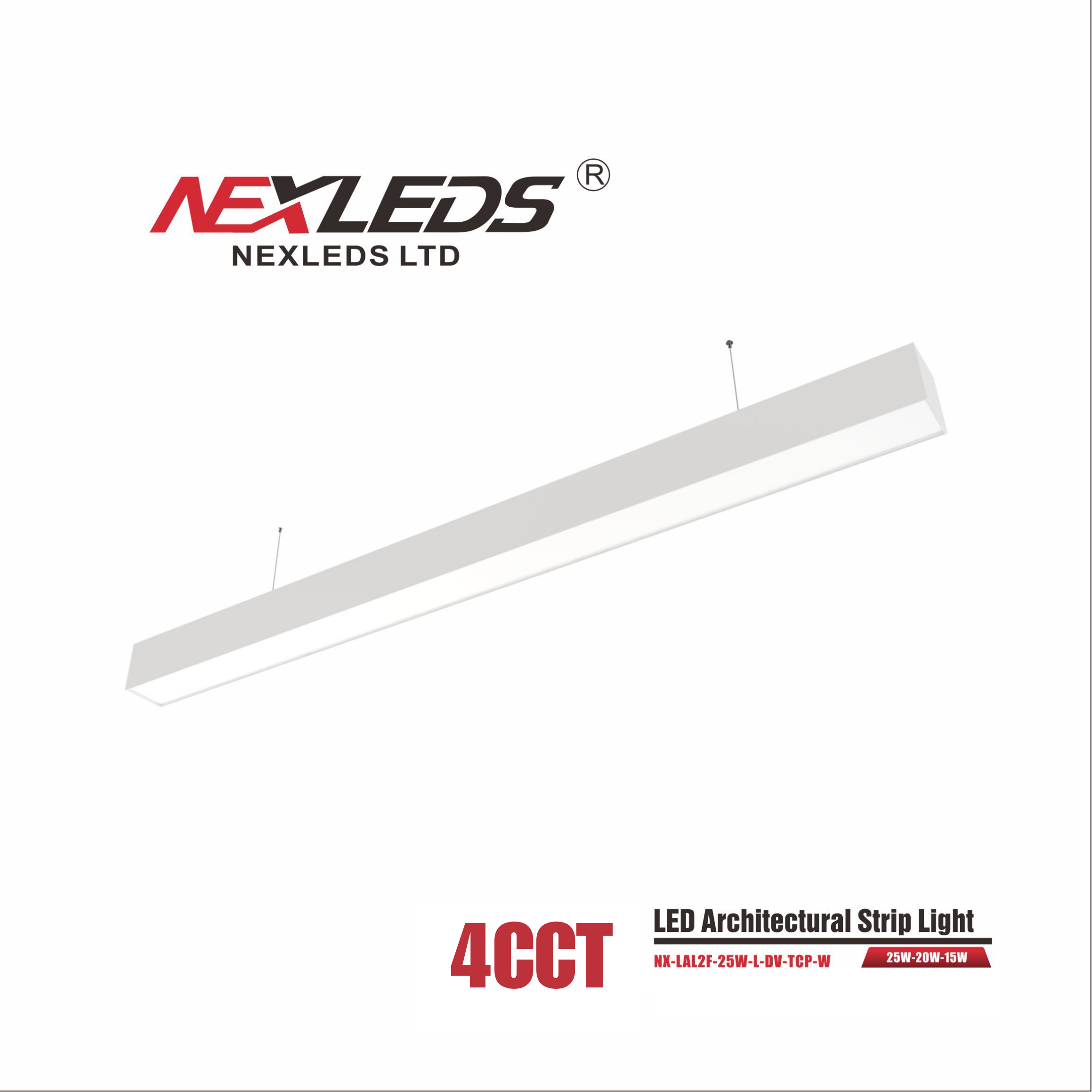 NEXLEDS LED Architectural Linear Light (Up & Downlight Adjustable)