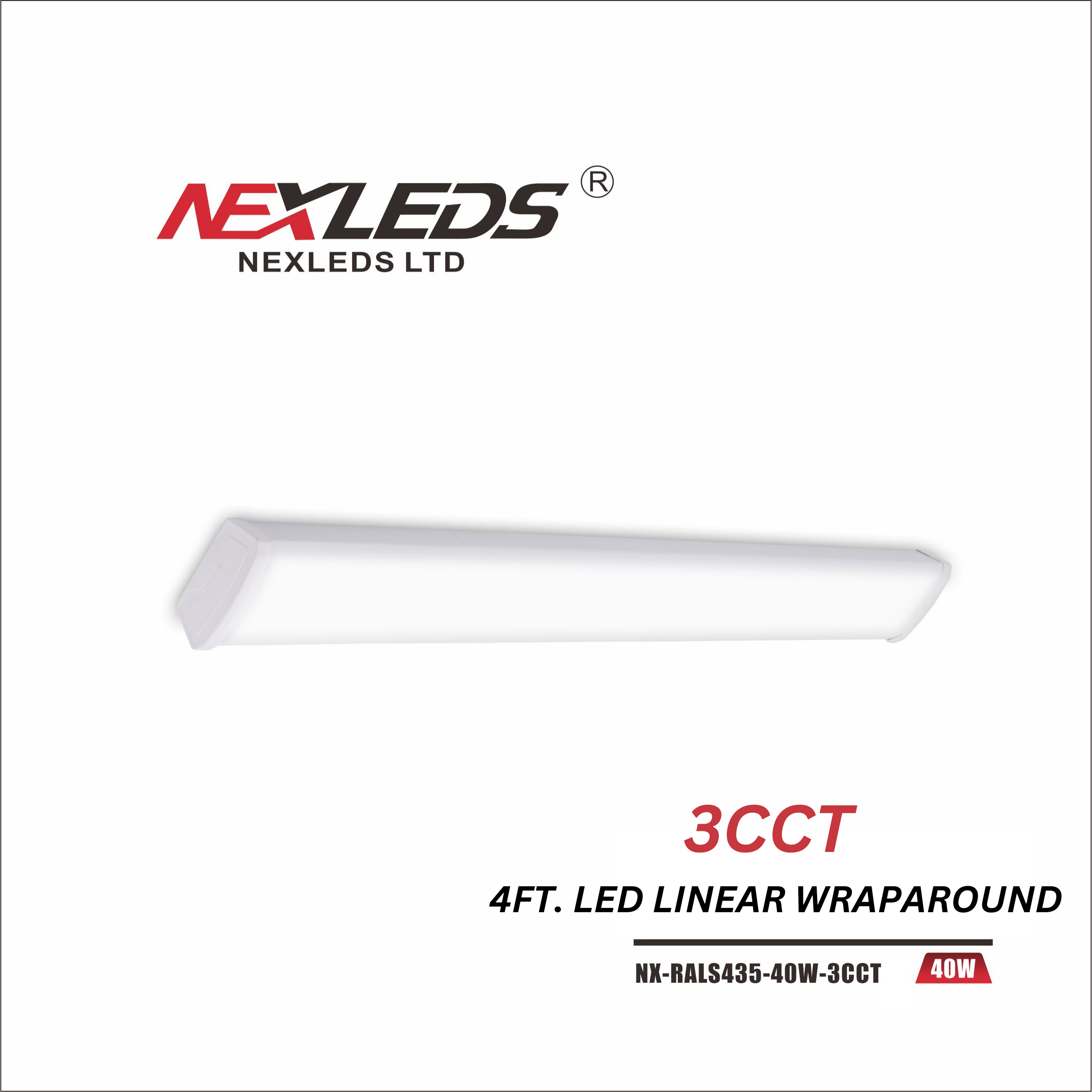 NEXLEDS 4FT  LED Wraparound Fixture