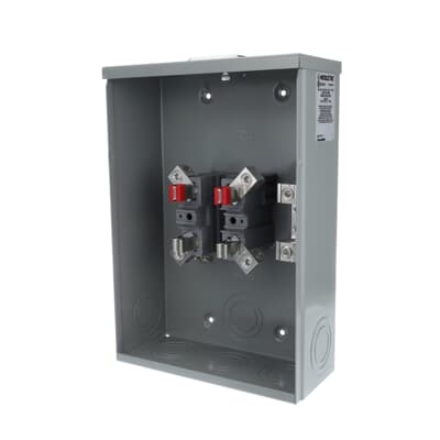 Microlectric BS2-INTCV 200A Socle de compteur 4 mâchoires surdimensionné, Aérien/Souterrain, Neutre isolé, 600V