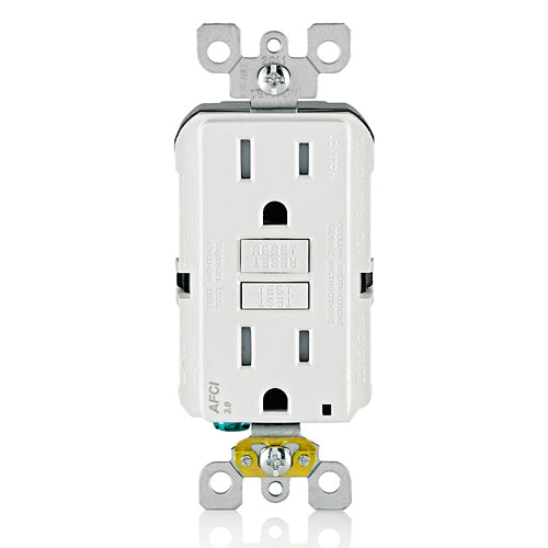 Leviton 15 Amp, Tamper-Resistant Afci Outlet With Led Indicator Light