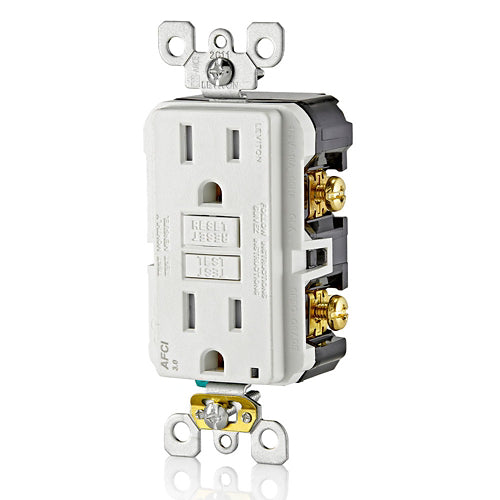 Leviton 15 Amp, Tamper-Resistant Afci Outlet With Led Indicator Light