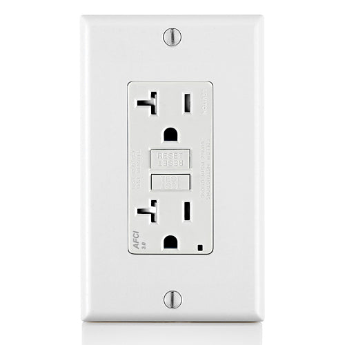 Leviton 20 Amp, Tamper-Resistant Afci Outlet With Led Indicator Light