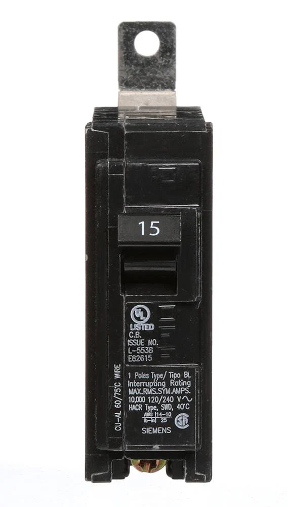 1 Pole - 15 Amp - Siemens Bolt-On Breaker