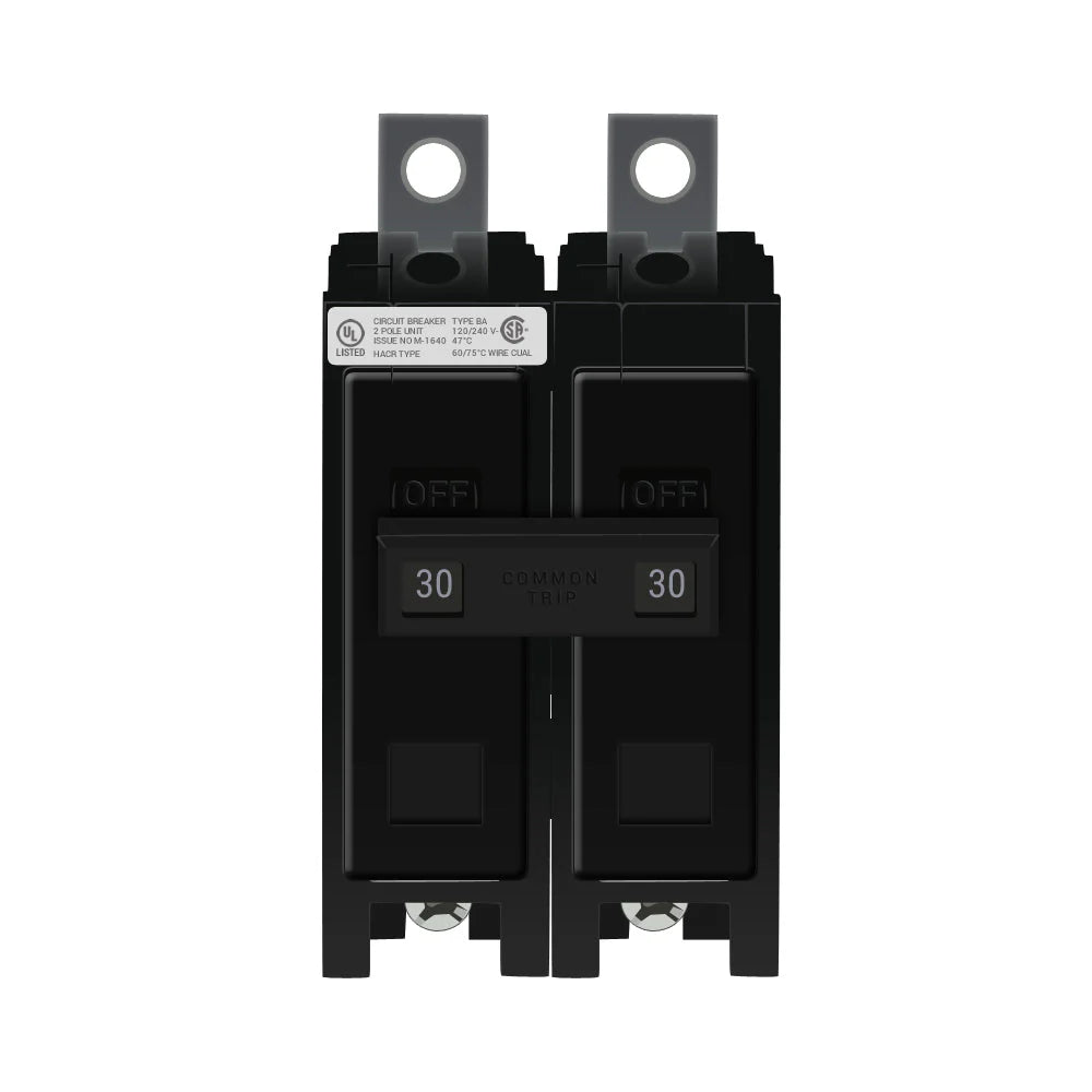 Disjoncteur boulonné Eaton Cutler Hammer, 2 pôles, 30 A, BAB2030