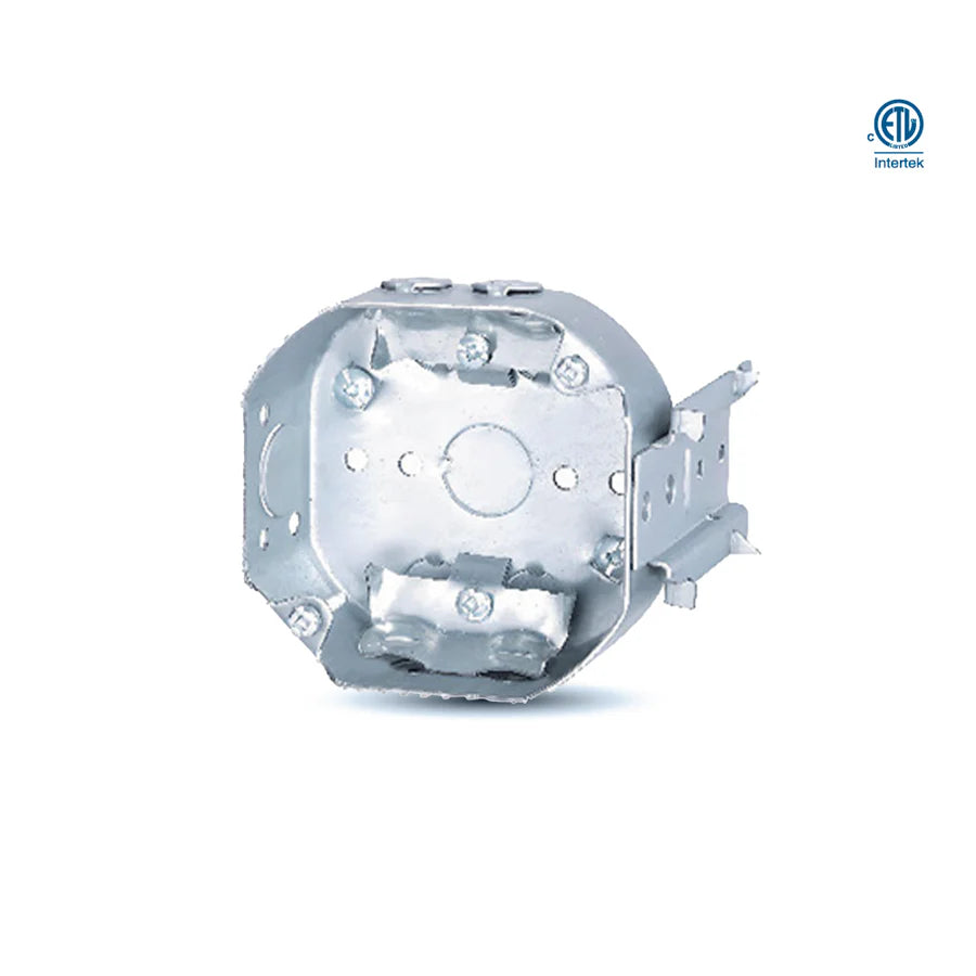 54171-LB  4" Octagon Metal Box With Side Bracket