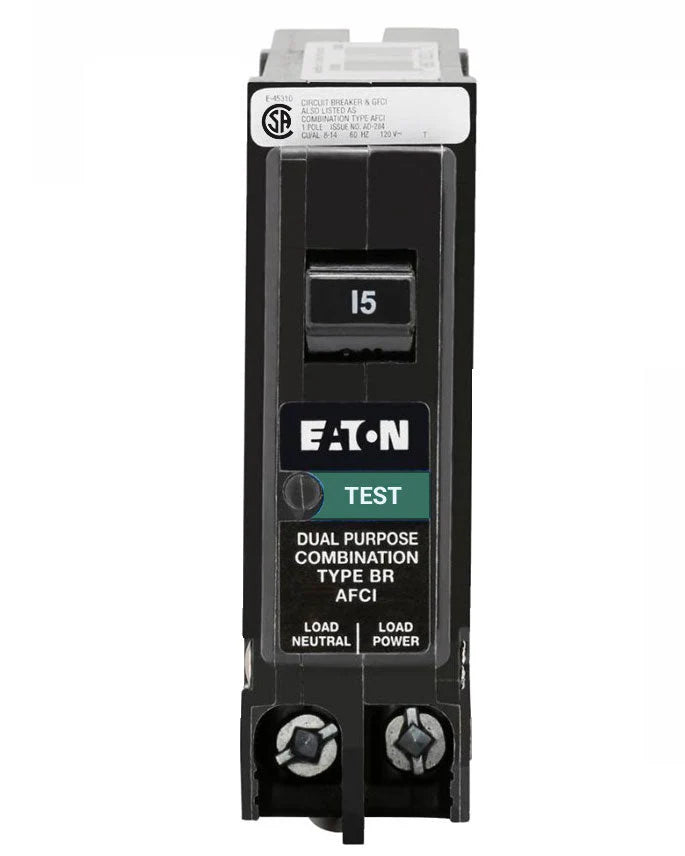 Eaton BRP115AFC – 15 Amp, Single-Pole, Plug-On-Neutral Combination Arc-Fault Circuit Breaker