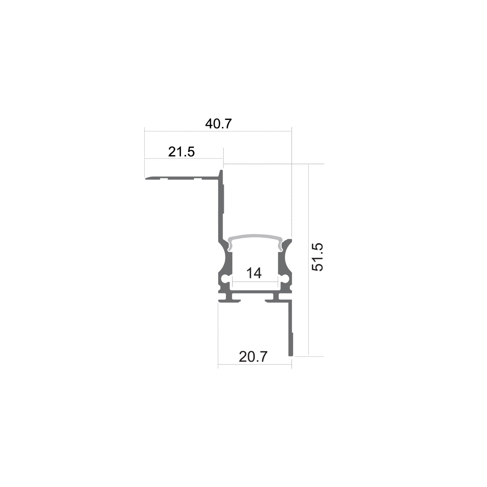 Canolight White Aluminum drywall corner LED profile 4151 for floating ceiling and indirect wall lighting - CL-ALU-4151-WH