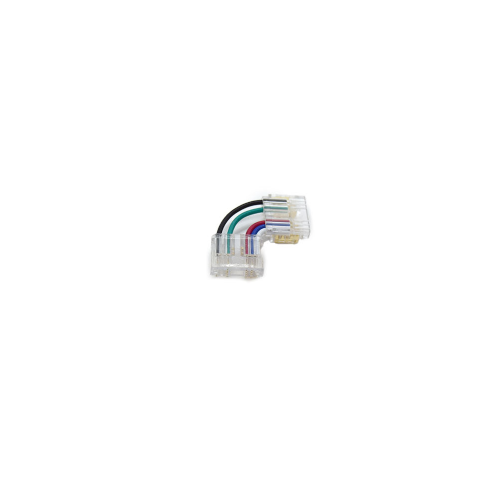 Canolight Accessory COB RGBW Strip Light 12mm PCB width L Shape PCB to PCB Connector No Wire Strip Light - CL-AST-RGBW-C12BBNL-LV