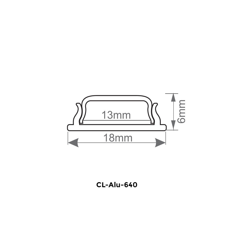 Canolight Up Down 8ft Silver bendable aluminum profile 640 with PC cover 2 end caps - CL-Alu-640-SL (Bendable series) (Item 703)