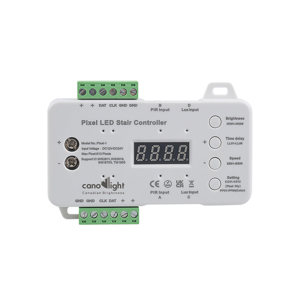 Canolight Handrail controller for single color chasable strip light DC12-24V Max pixel quantity 512Pcs su - CL-CONT-Pixel-512