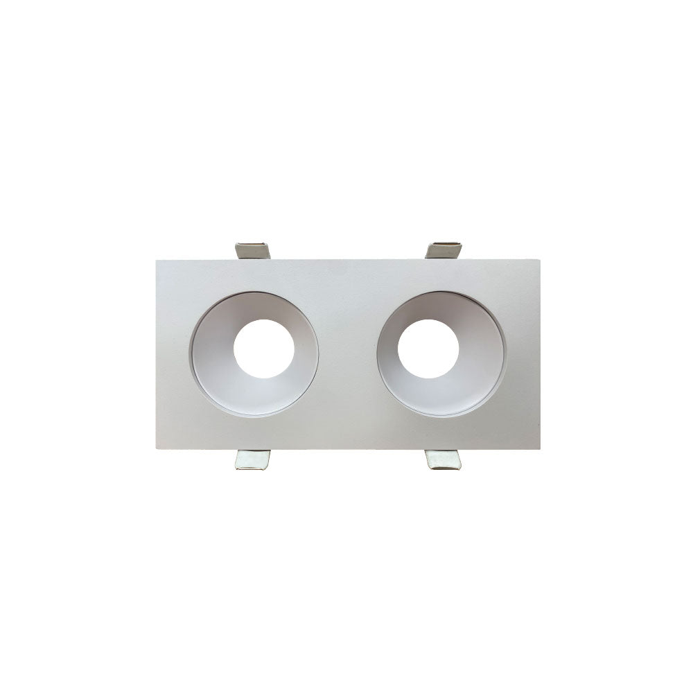 Canolight 3 inch double round frame with trim for DL3 series - CL-DL3-3R-D-WH