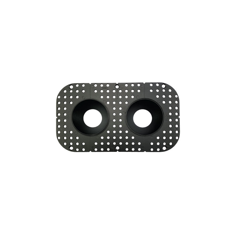 Canolight 4 inch double round frame trimless for DL3 series - CL-DL3-3RT-D-BL