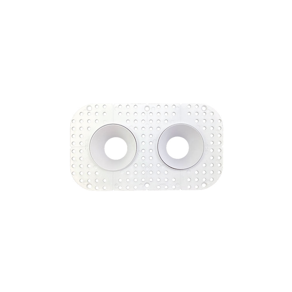 Canolight 3 inch double round frame trimless for DL3 series - CL-DL3-3RT-D-WH