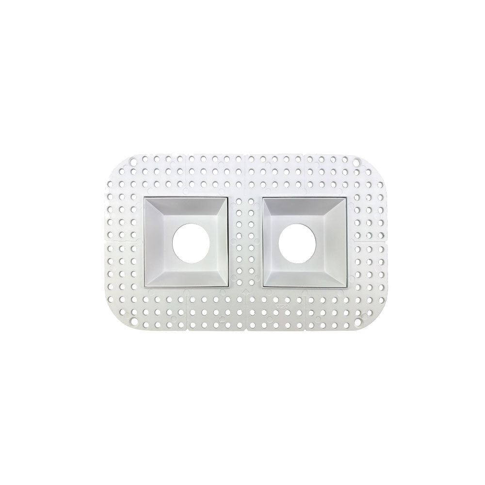 Canolight 3 inch double Square frame with trim for DL3 series - CL-DL3-3ST-D-WH