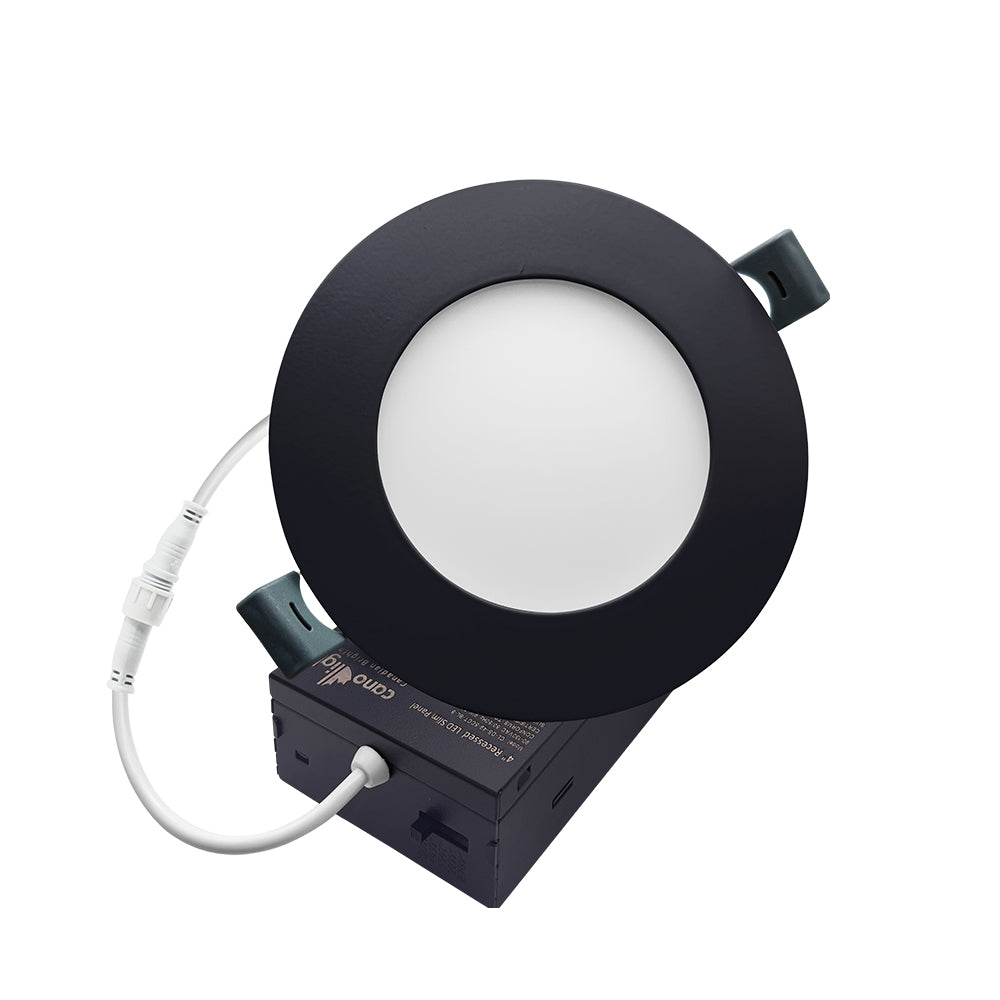 Canolight 4 Inch Recessed LED Slim Panel Black