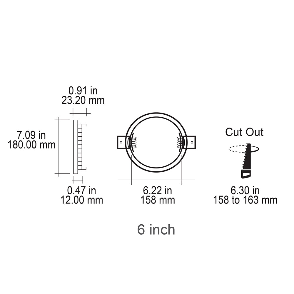 Canolight 6 Inch LED Slim Panel Downlight