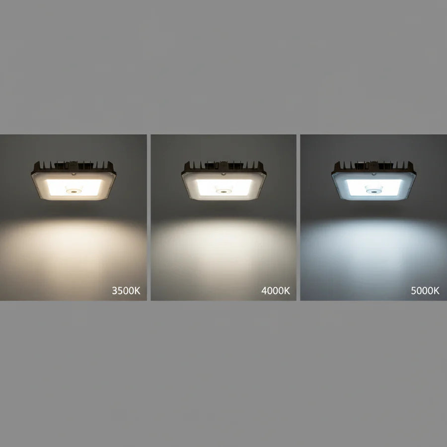 40W LED Canopy / Garage Light – Wattage & CCT Selectable, Slim Design, IP65 Wet Location