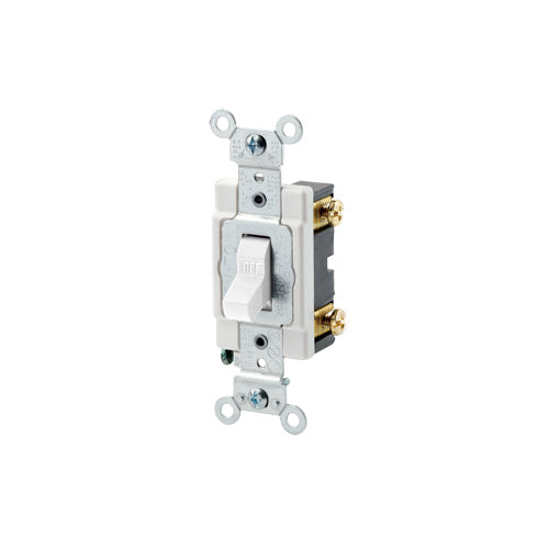 Leviton 15 Amp, Toggle Switch, Single-Pole, Quiet Switch, Commercial Spec Grade