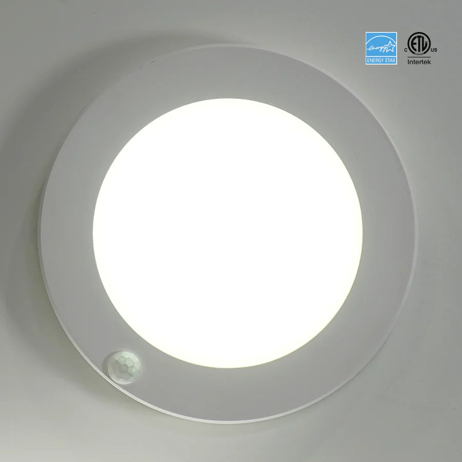Ortech FM1-MS5-5CCT 5" Flush Mounts With PIR Motion Sensor & Adjustable CCT