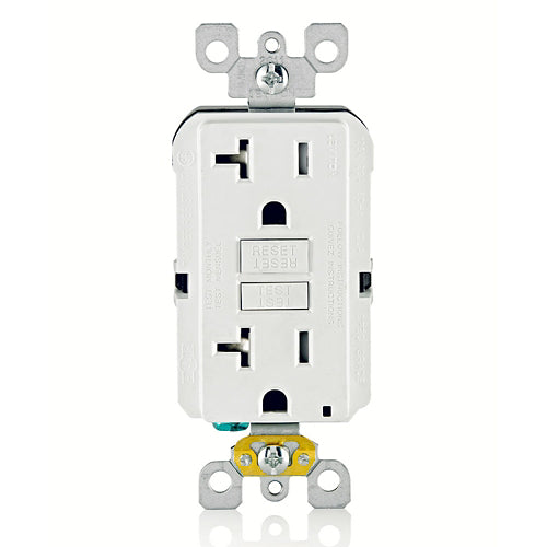 Leviton 20 Amp, Self Test, Tamper-Resistant Gfci Outlet With Led Indicator Light