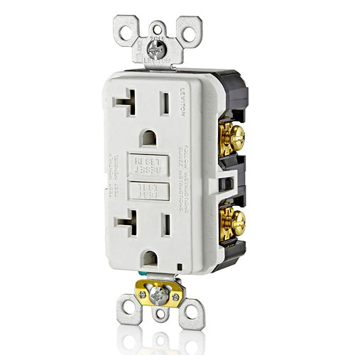 Leviton 20 Amp, Self Test, Tamper-Resistant Gfci Outlet With Led Indicator Light
