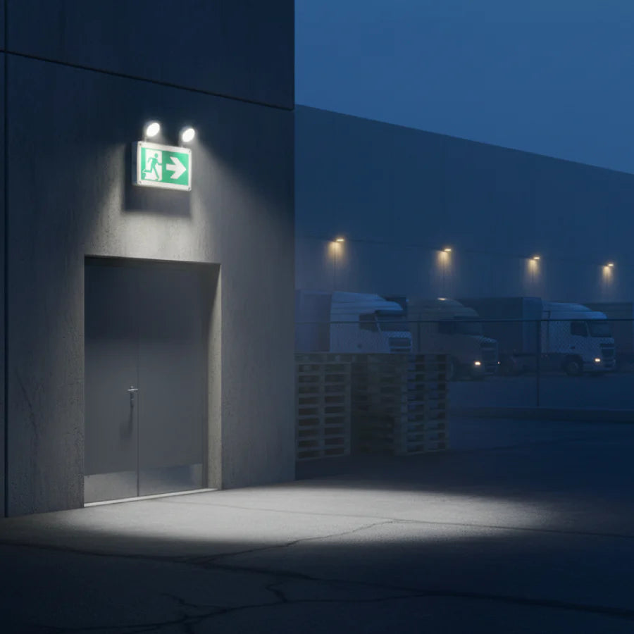 Ortech OE-316-WET  LED Running Man Combo Exit Sign - Designed for reliable performance in wet or damp locations.