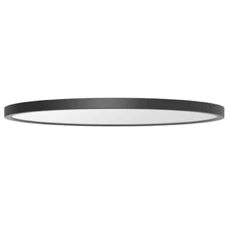 24″ Slim Flush Mount LED – 5-CCT Adjustable, 48W, Black Trim