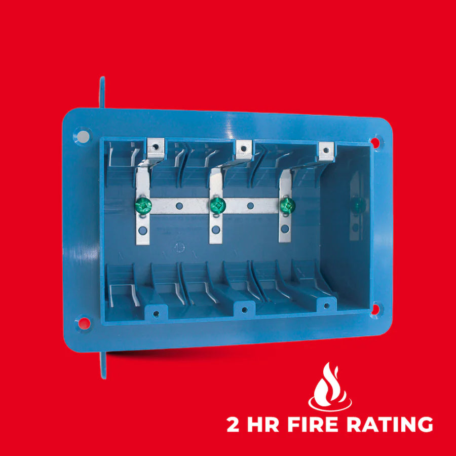 SGP-03-FR Three-Gang Non-Metallic Switch/Outlet Box