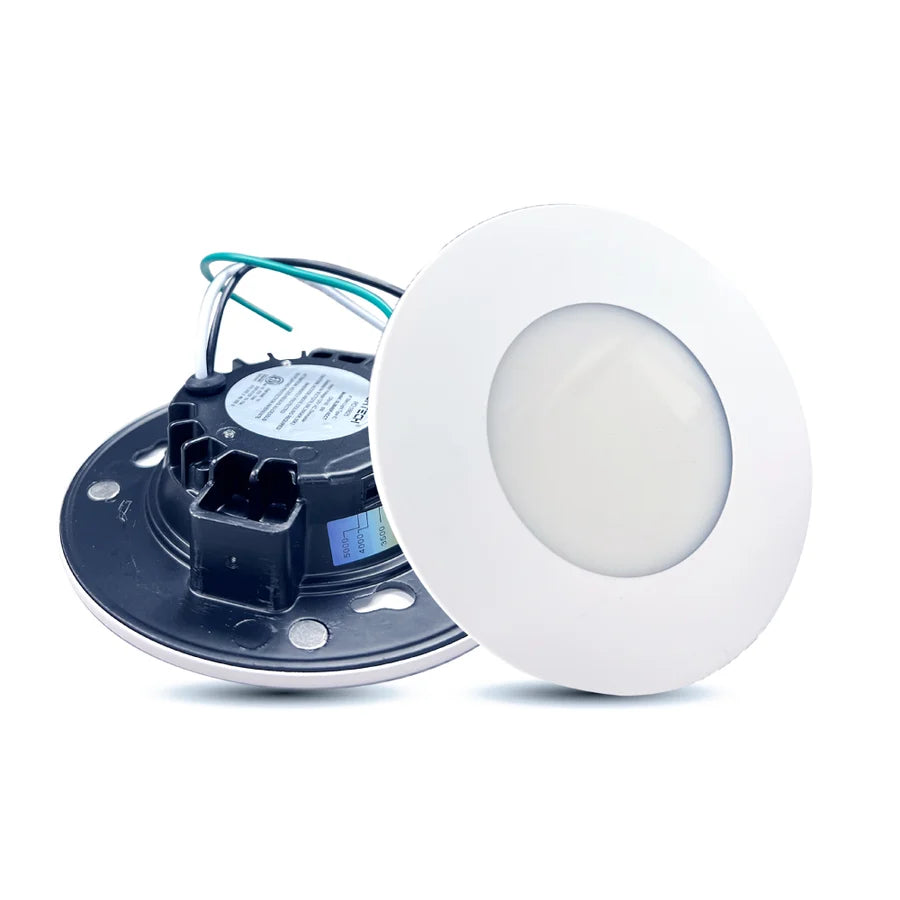 4" LED slim downlight with selectable CCT and interchangeable magnetic rings for flexible design and easy customization.