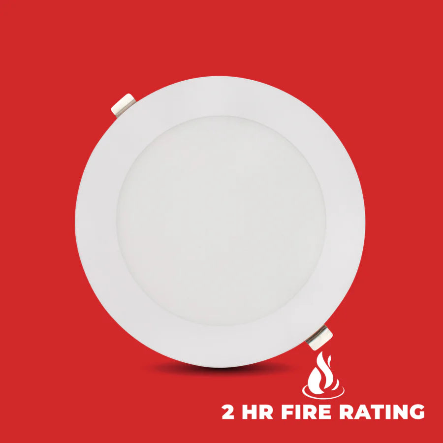 Ortech 4" Fire Rated Slim Led Dimmable Downlight 12W, 900Lmn, Selectable Colour, White