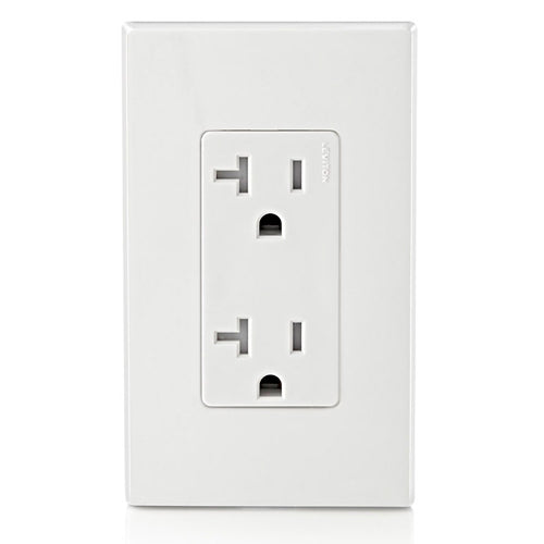 Leviton T5825-W 20 Amp Decora Tamper-Resistant Duplex Outlet/Receptacle, Grounding, White