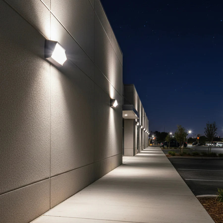 Ortech WP120-3CCT+W Waterproof Led Traditional Wall Pack With Glass Cover
