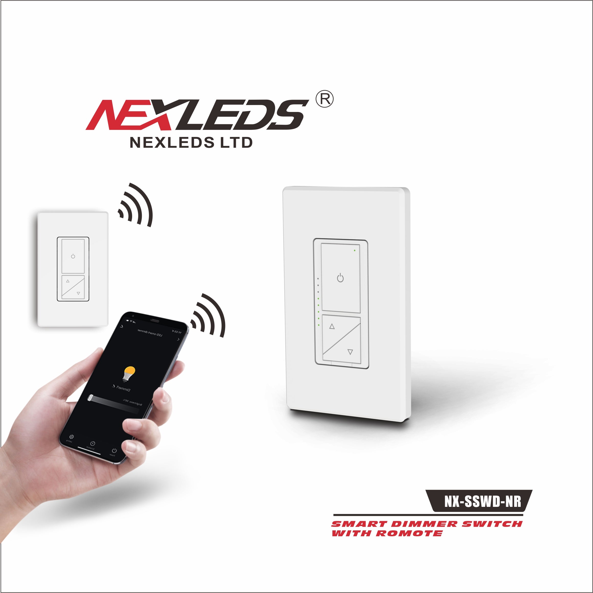NEXLEDS 3-Way Smart Dimmer Switch with Remote Controller