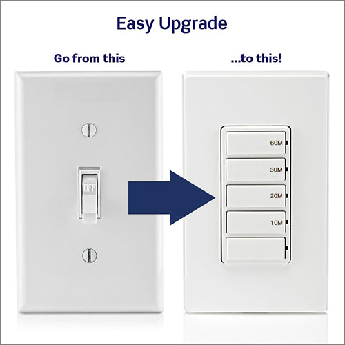 Leviton Decora Preset 60 Minute Digital Countdown Timer Switch in White