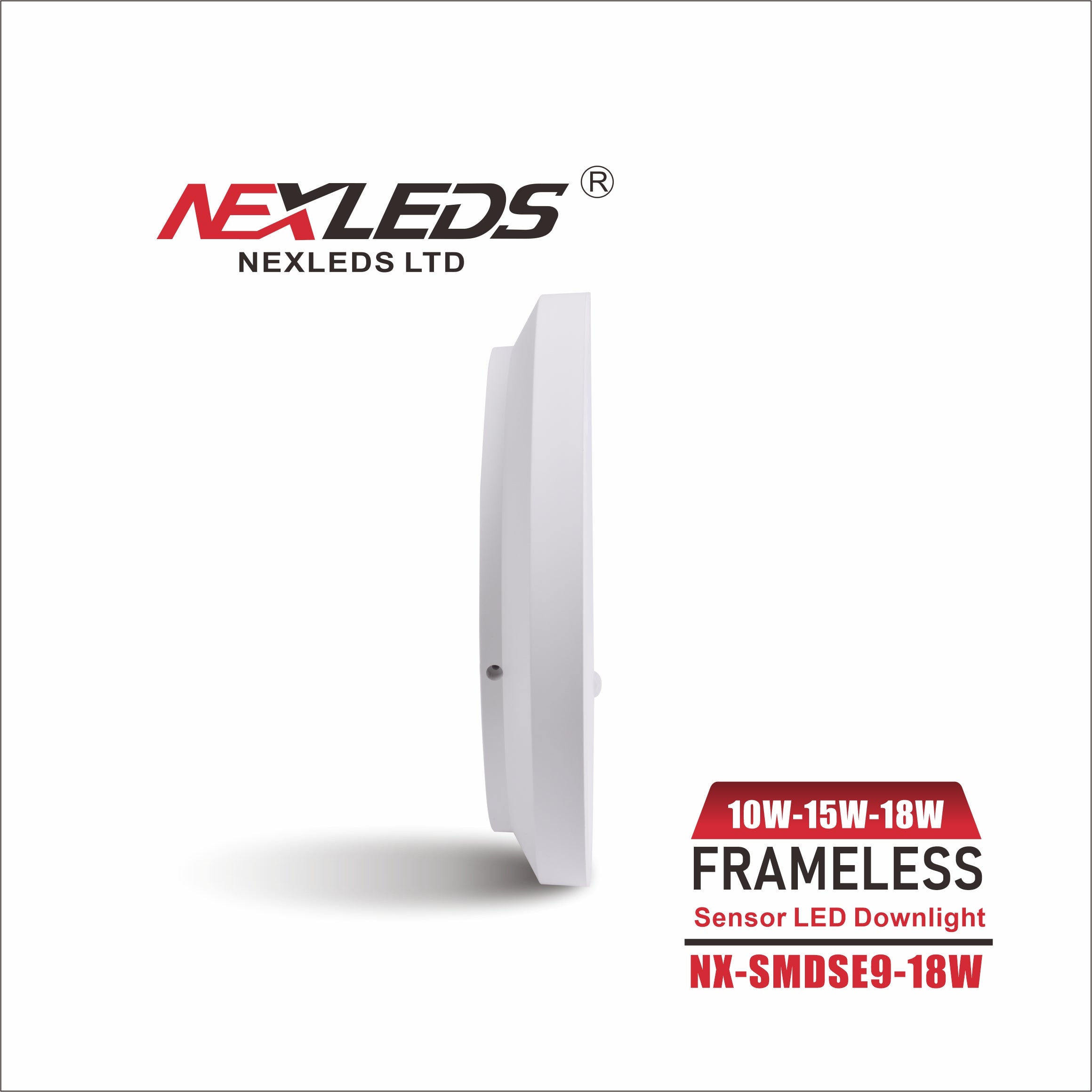 NEXLEDS NX-SMDSE9-18W Dalle encastrée à capteur sans cadre 9"