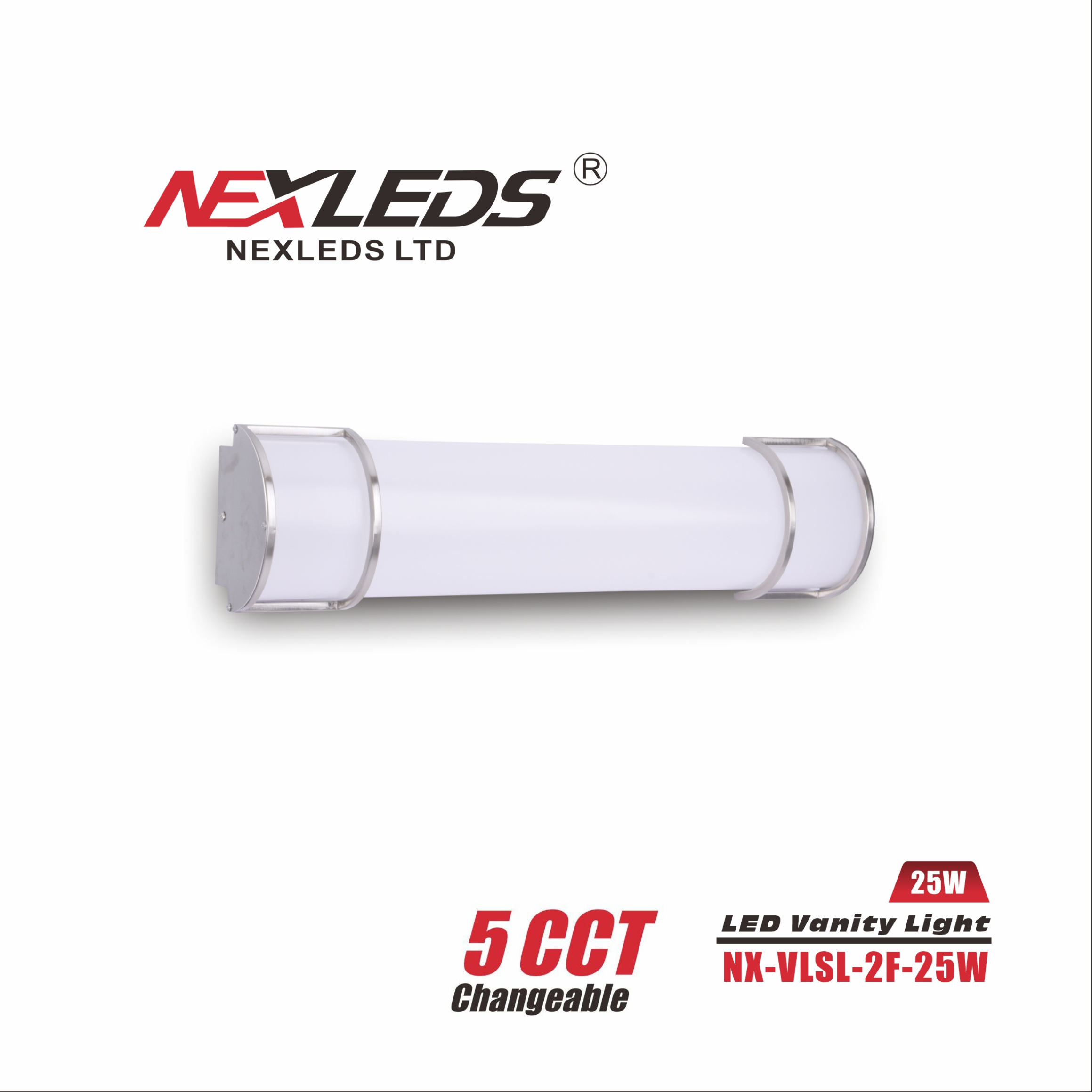 NEXLEDS  24"  5CCT Cylindrical Vanity Light