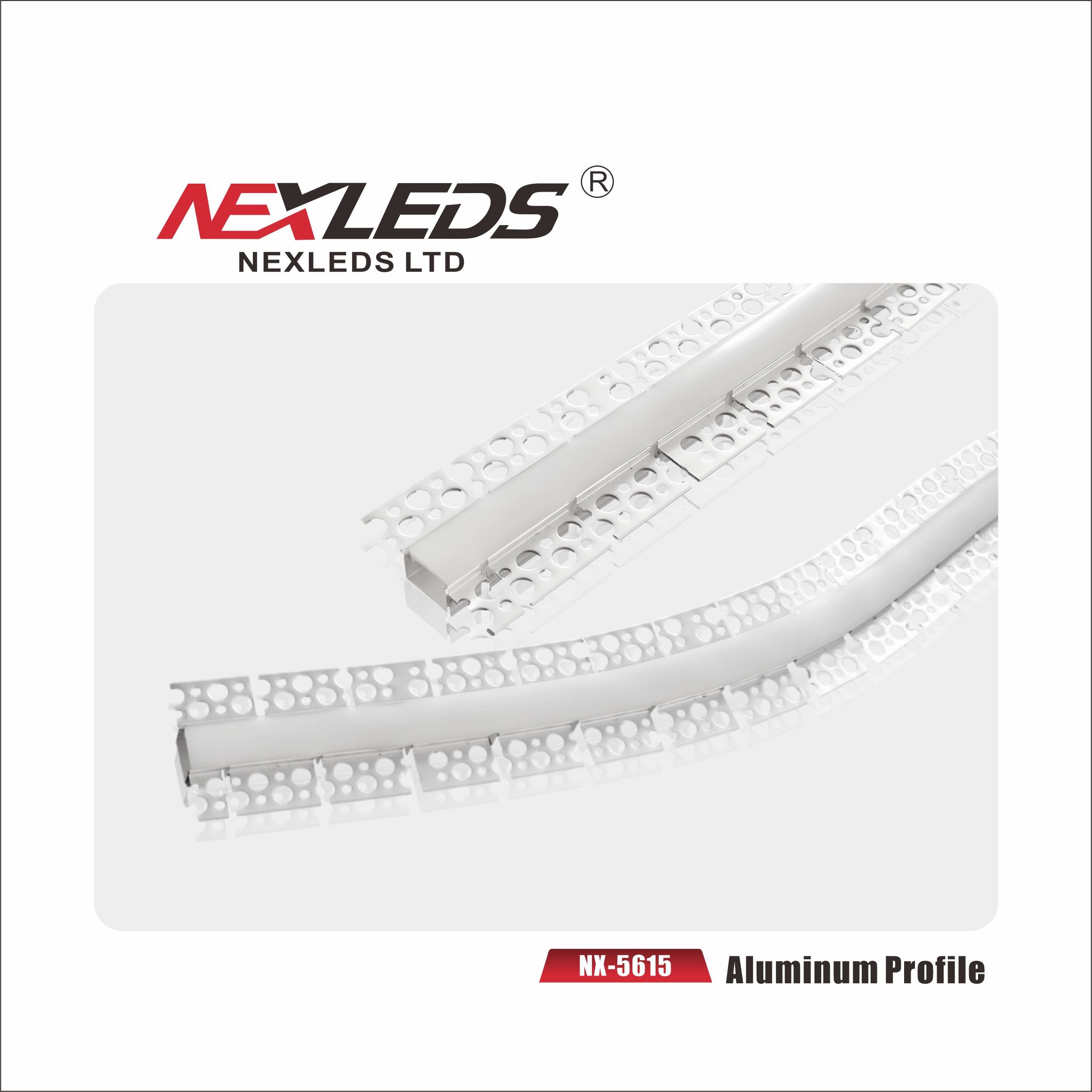 NEXLEDS Flexible Drywall Aluminum Profile