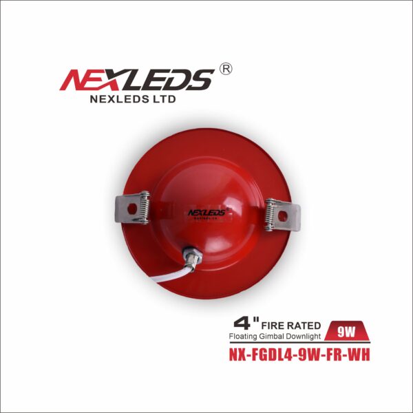 NEXLEDS NX-FGDL4-9W-FR-WH 4" 2 hour Fire-Rated Gimbal Pot light