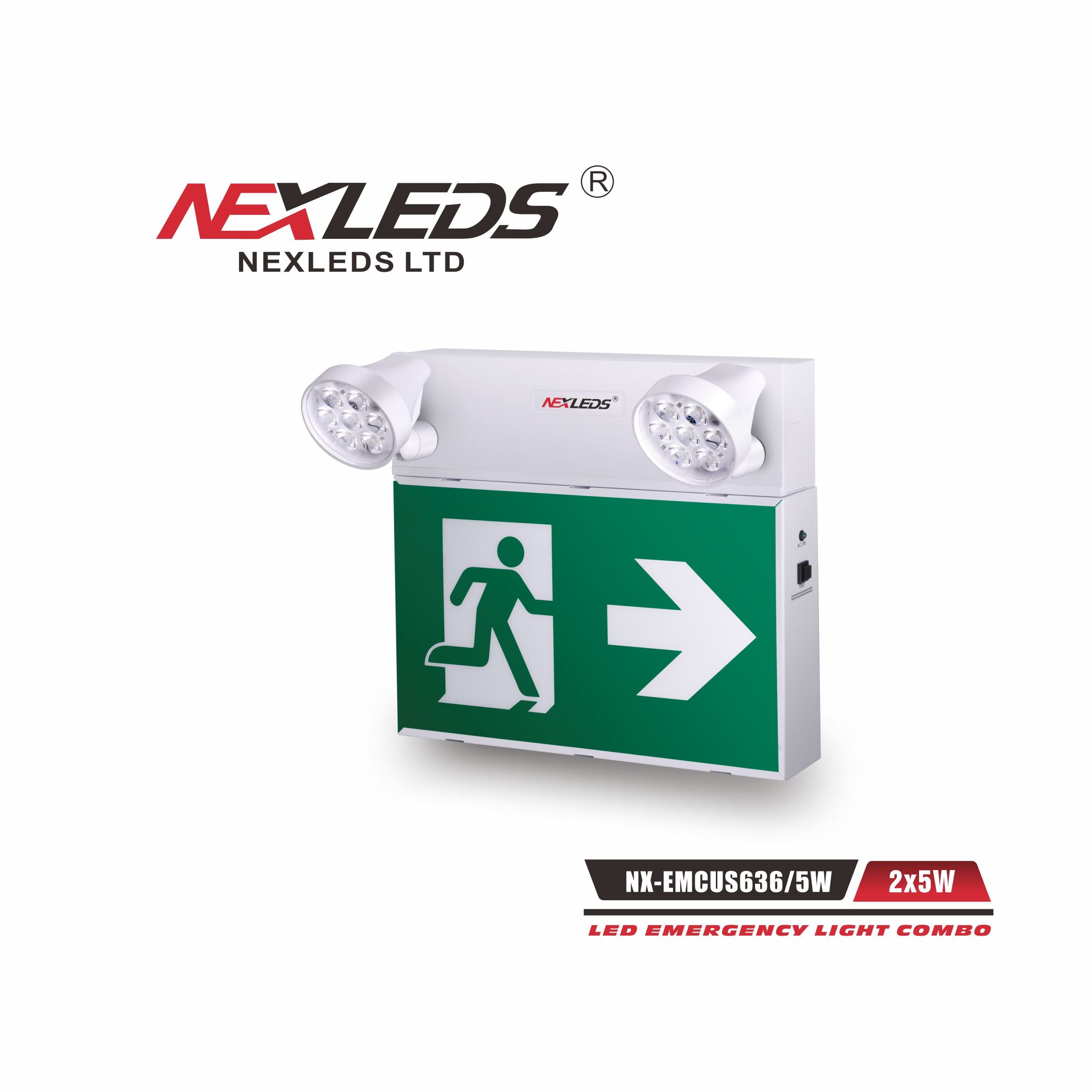 NEXLEDS NX-EMCUS636-5W 36W Steel Emergency Combo Unit