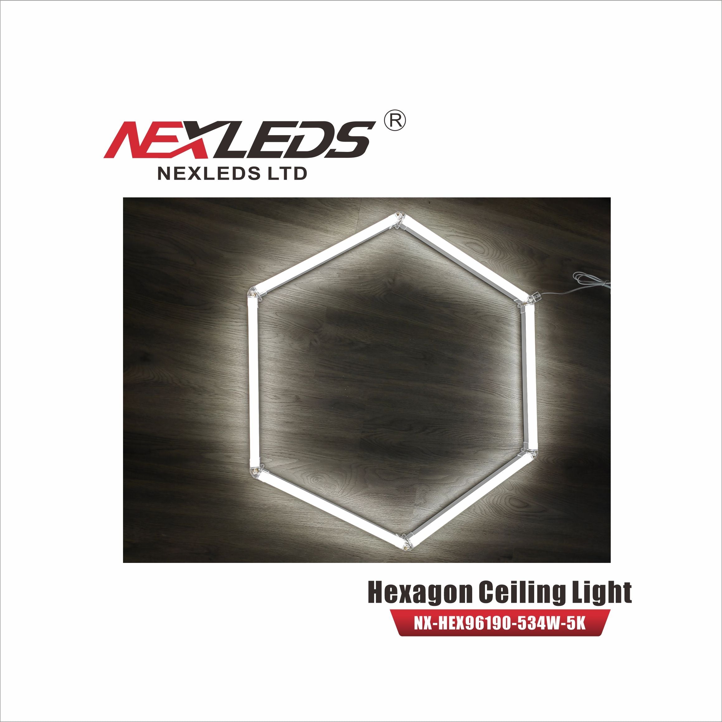 NEXLEDS Hexagon LED Ceiling Light Kit