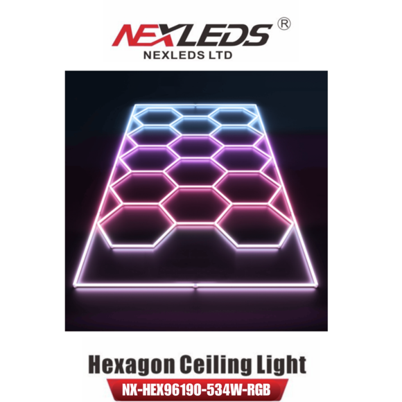 NEXLEDS Hexagon LED Ceiling Light Kit