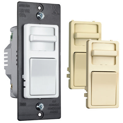 Legrand WS1103PTC Wide Slide 1100W Preset Incandescent Dimmer, 3 Interchangeable Face Colors