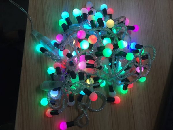 Indoor Outdoor LED RGB Balls Lights - 33 feet 100 LEDs Decorations (10M RGB Balls)